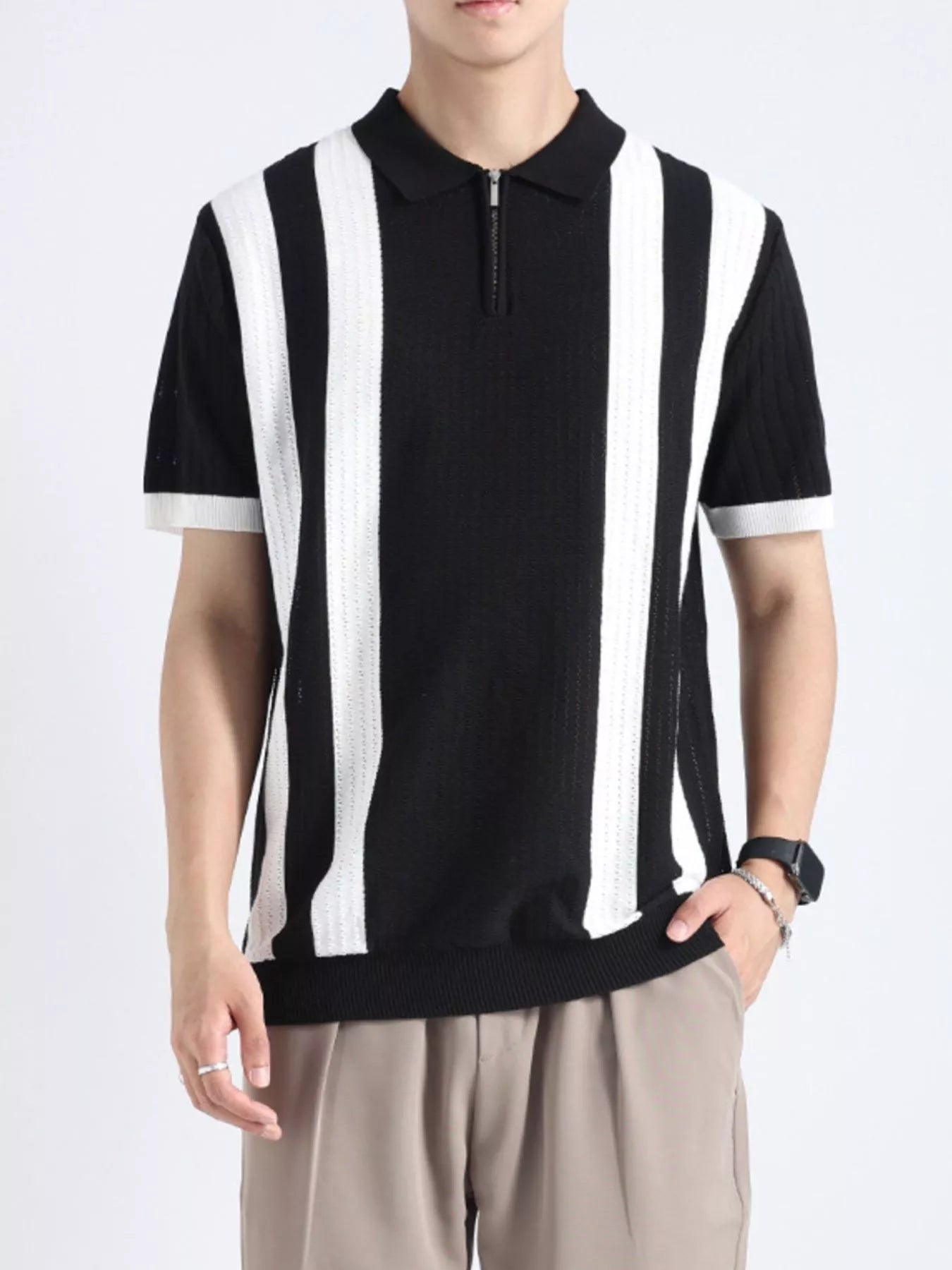 Le Zephyr Polo in Black