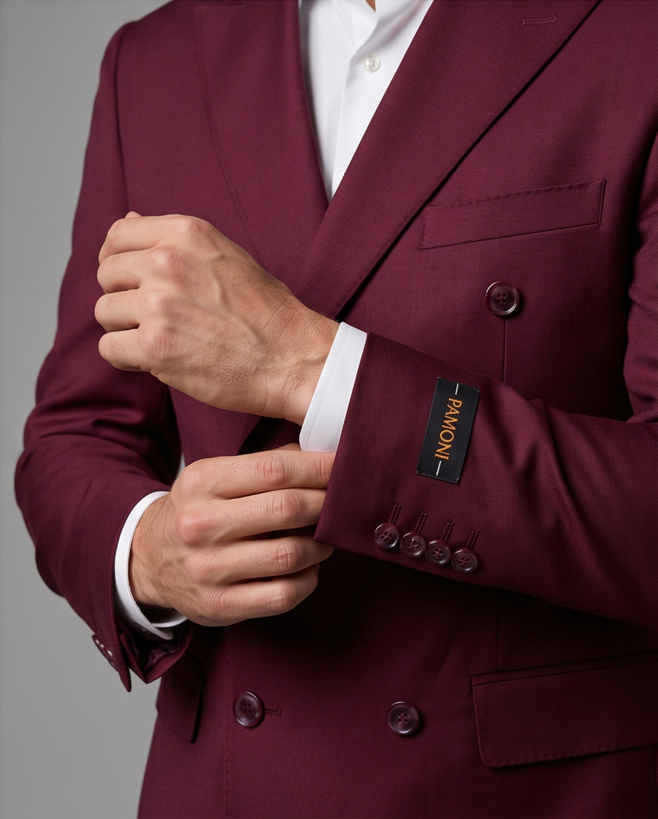 Le Bourgogone Double-Breasted Suit - Bordeaux