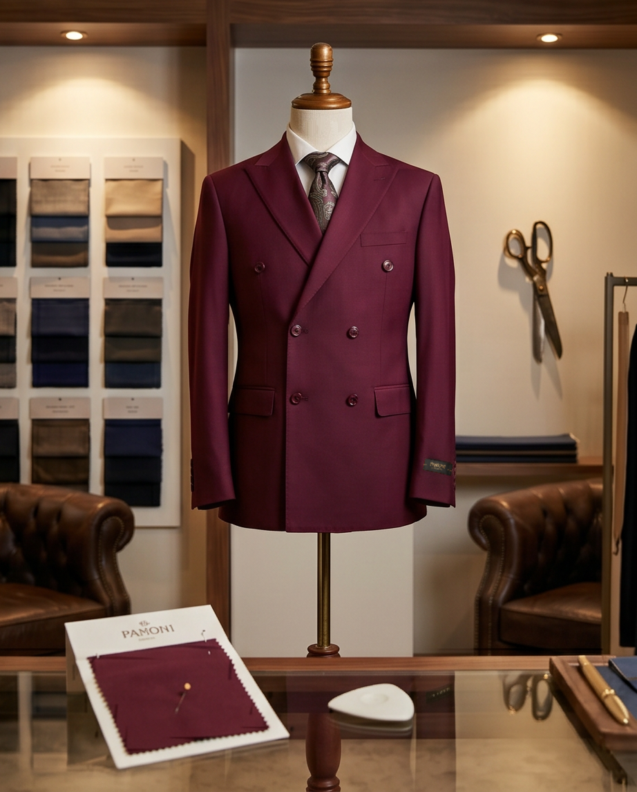 Le Bourgogone Double-Breasted Suit - Bordeaux