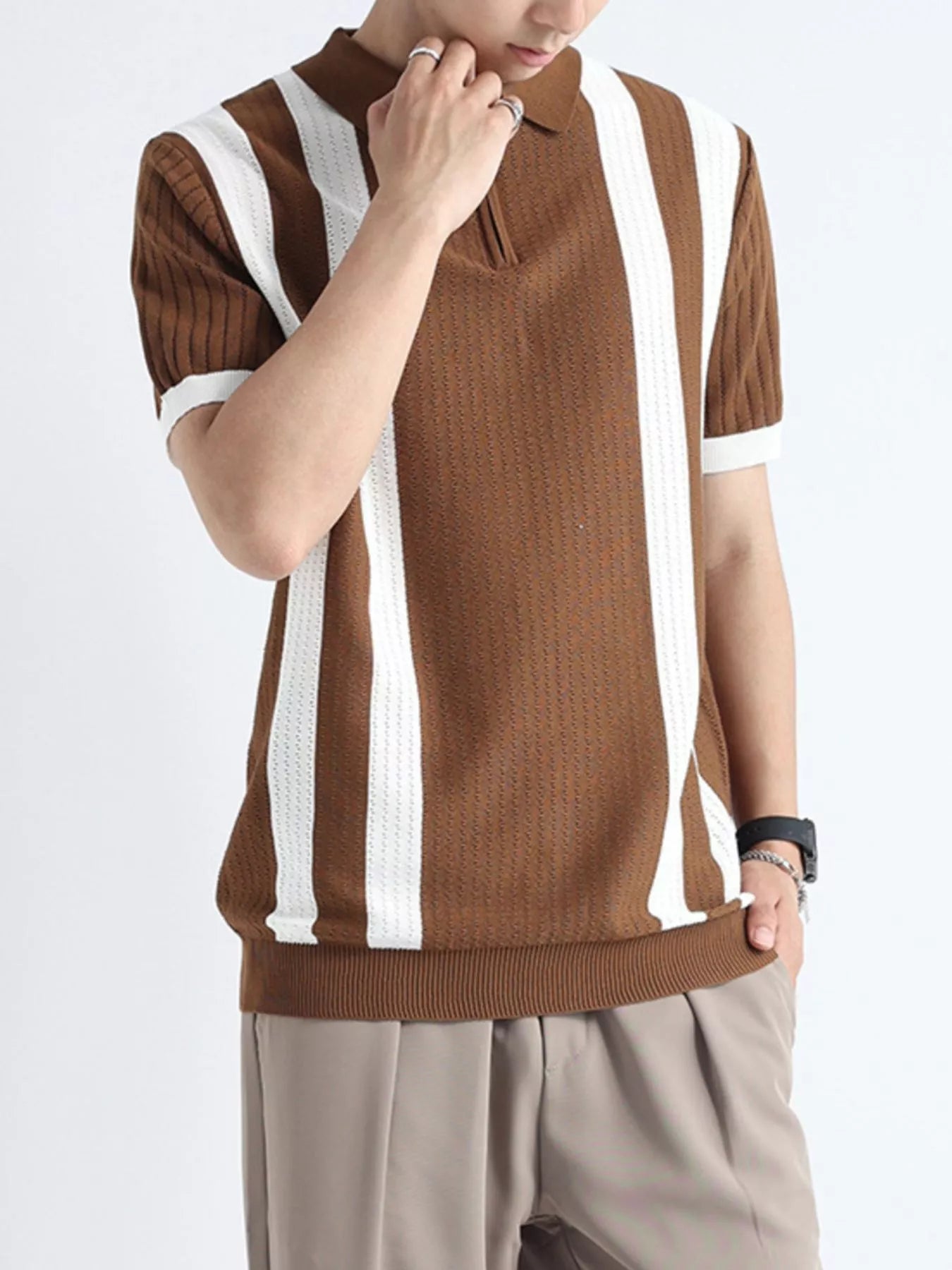 Le Zephyr Polo in Brown