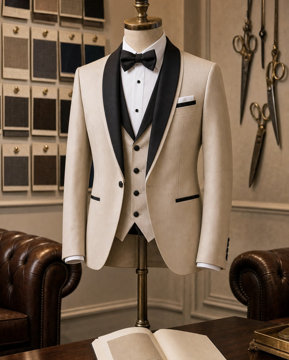 Le Bourgogone Suit - Classique - displayed on a tailors form in an atelier | Roi de Soi