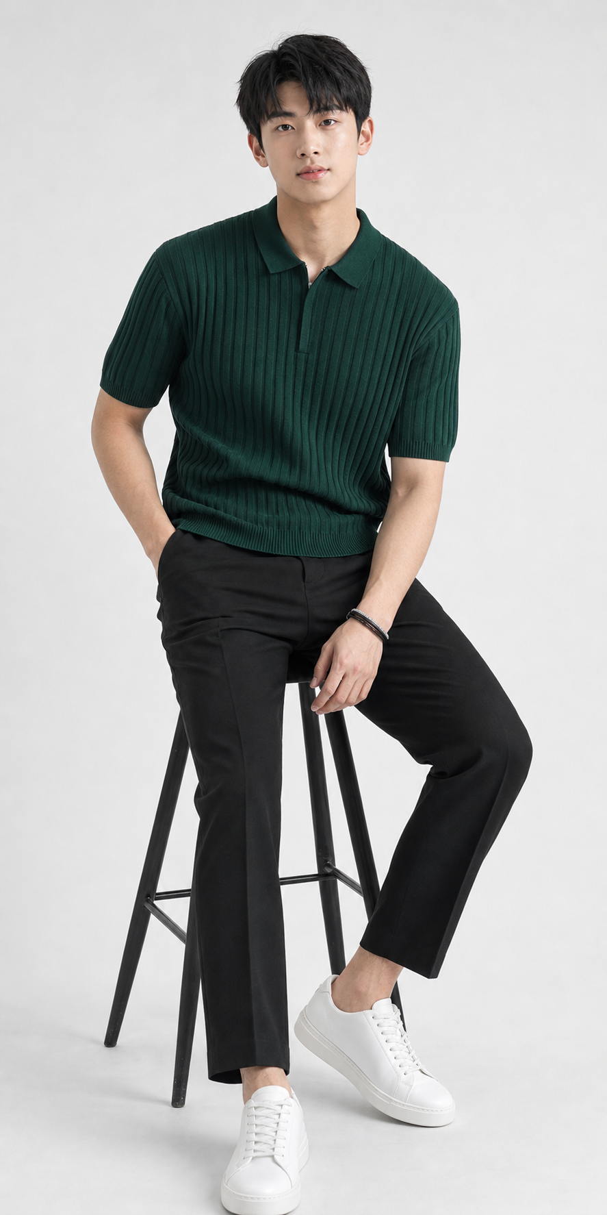 Model wearing La Seine Polo