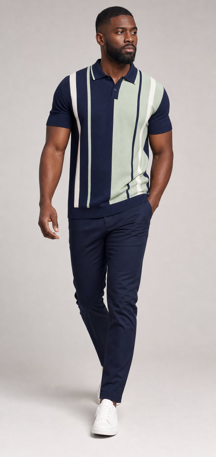 Model wearing Le Cannes Polo