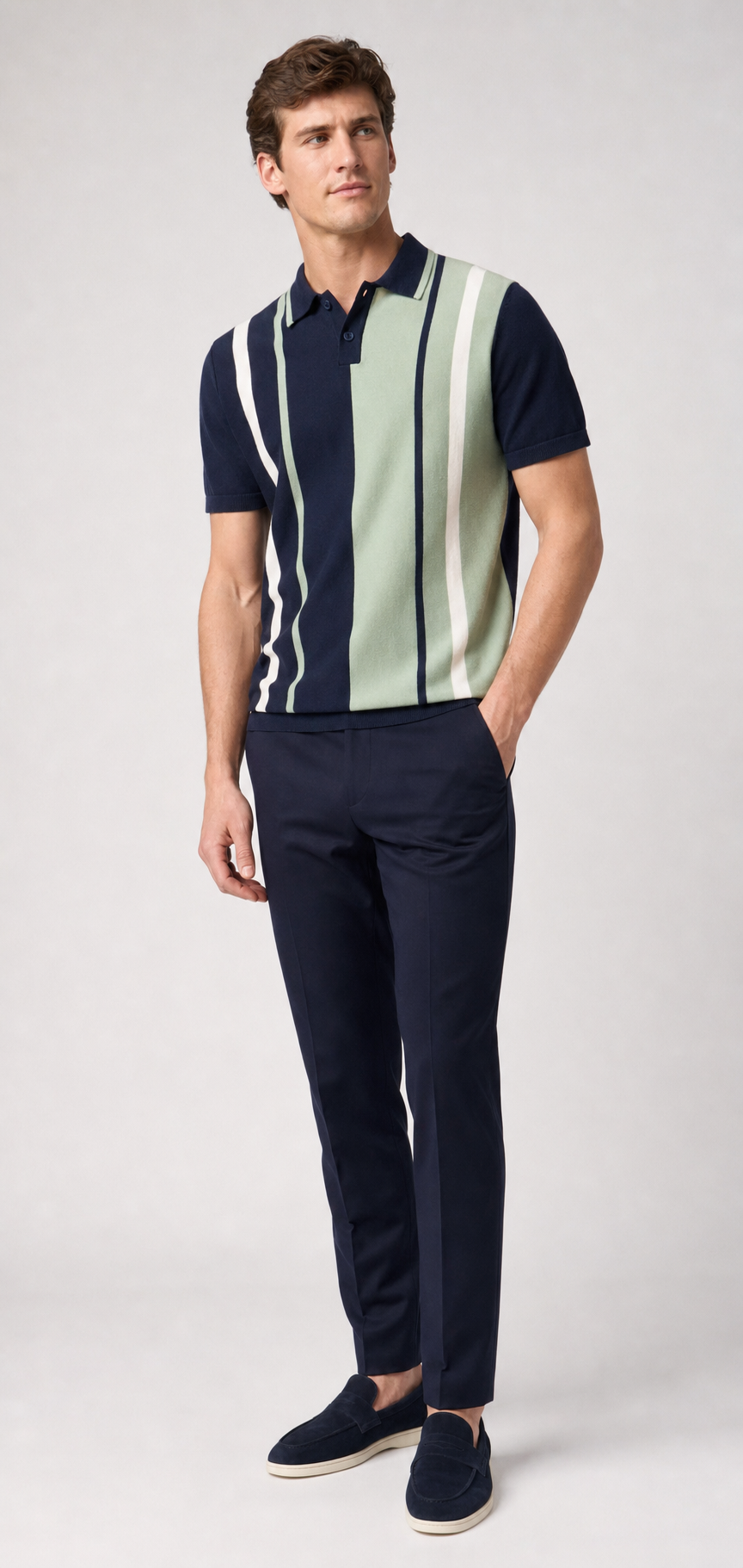 Model wearing Le Cannes Polo