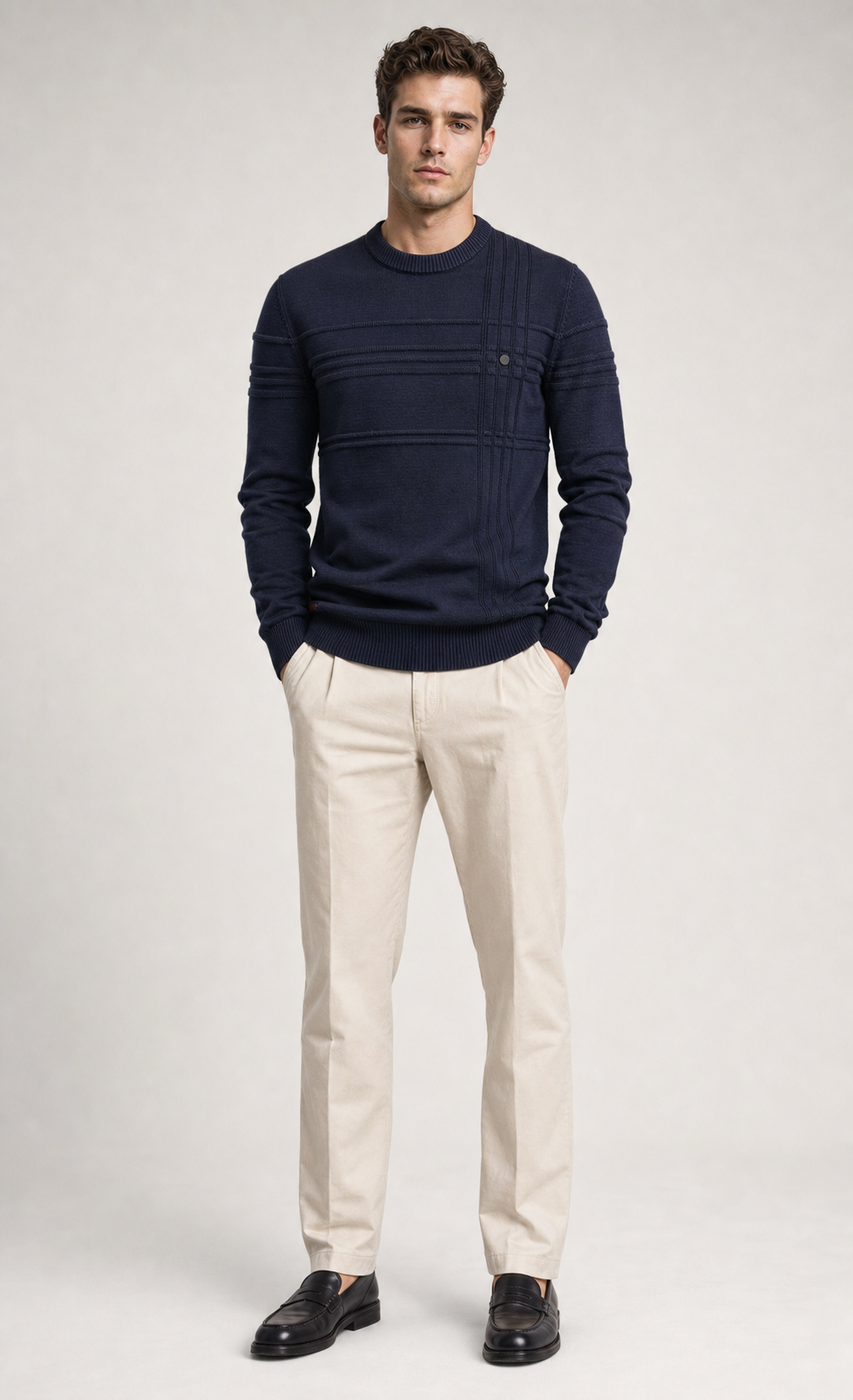 Model wearing Le Quai Sweater