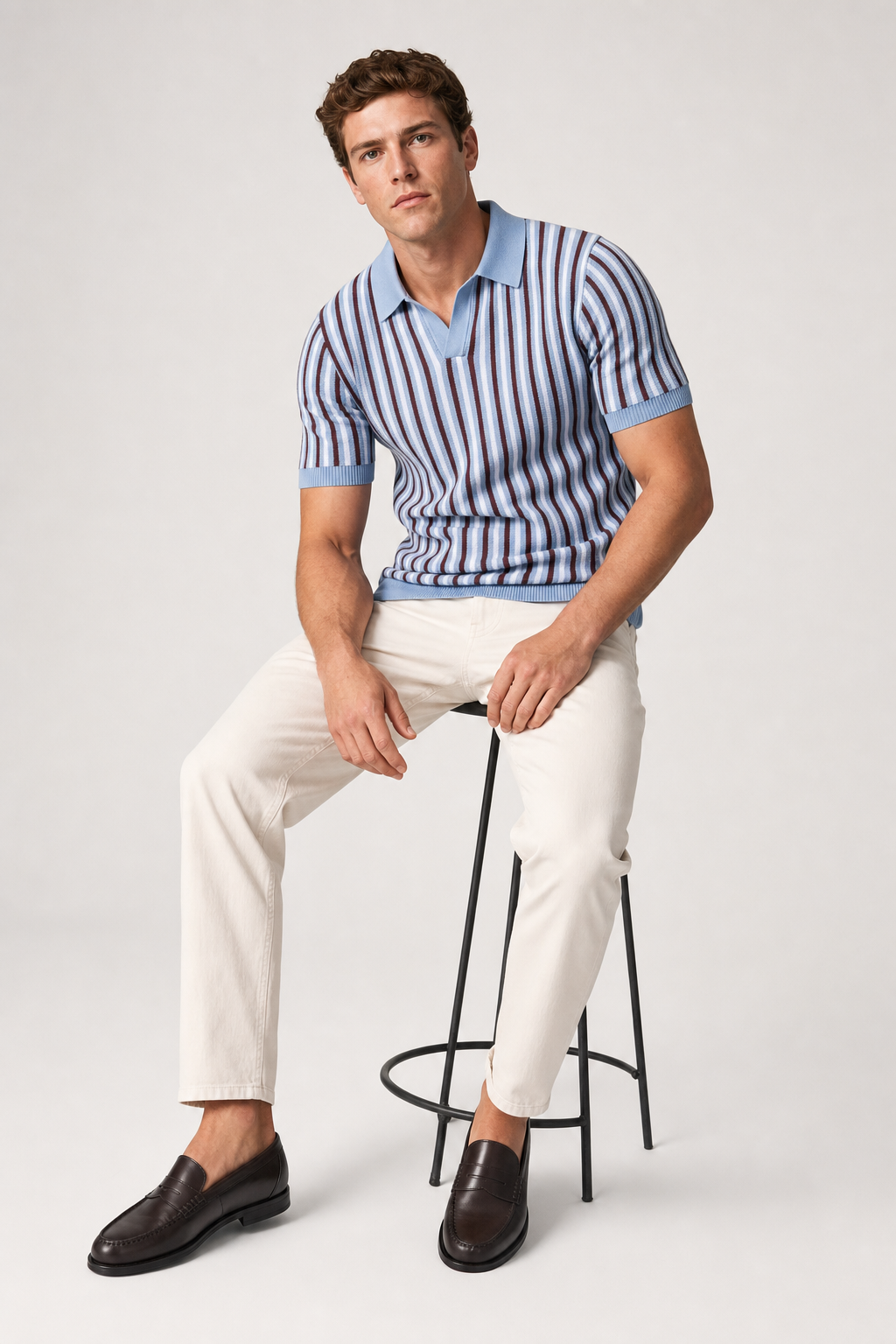 Model wearing Le Trocadéro Polo
