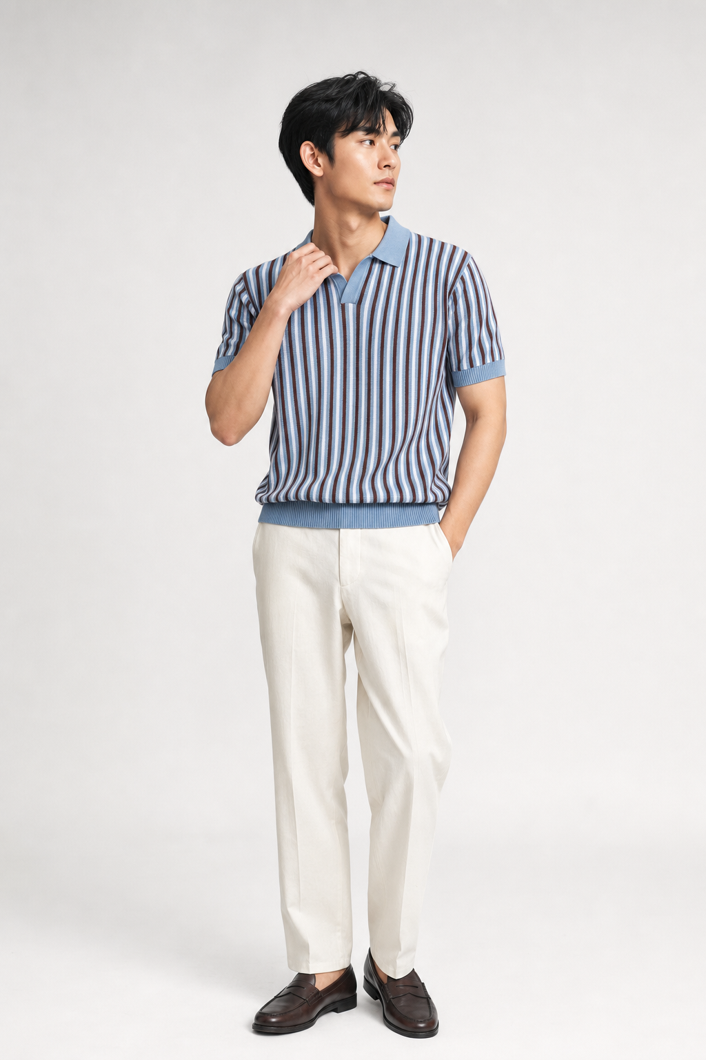 Model wearing Le Trocadéro Polo