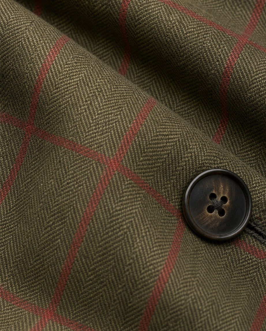 Le Windsor Suit - Carreaux - macro close-up of the fabric texture and weave | Roi de Soi